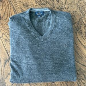 Brooks Brothers Men’s Extra Fine Merino Wool V-Neck Sweater